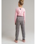 Брюки трикотажные для девочки черный,серый,розовый