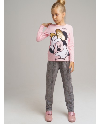 Брюки трикотажные для девочки черный,серый,розовый