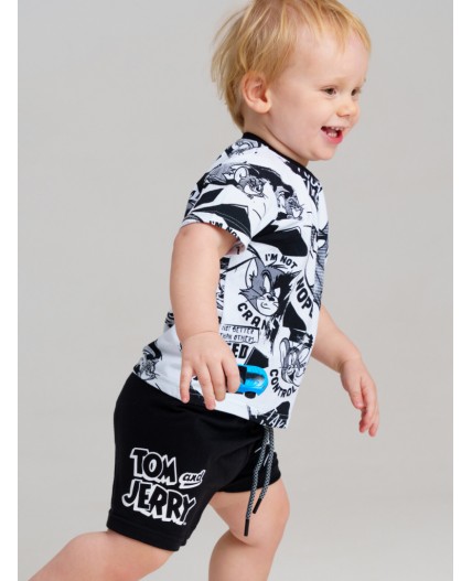 Шорты детские трикотажные для мальчиков, 2 шт в комплекте черный,белый
