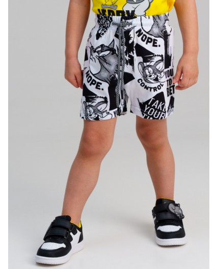 Шорты детские трикотажные для мальчиков, 2 шт в комплекте черный,белый