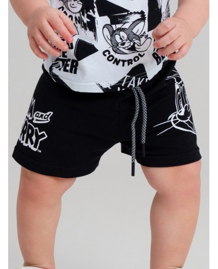 Шорты детские трикотажные для мальчиков, 2 шт в комплекте черный,белый