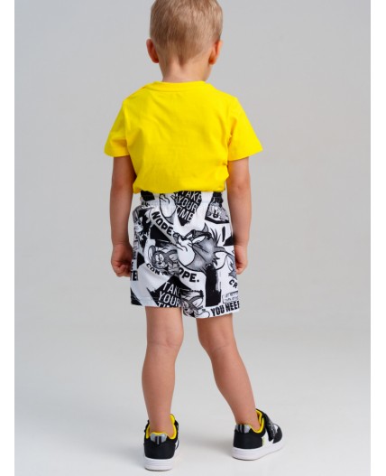 Шорты детские трикотажные для мальчиков, 2 шт в комплекте черный,белый