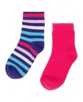 Носки трикотажные для девочек, 2 пары в комплекте разноцветный