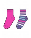 Носки трикотажные для девочек, 2 пары в комплекте разноцветный
