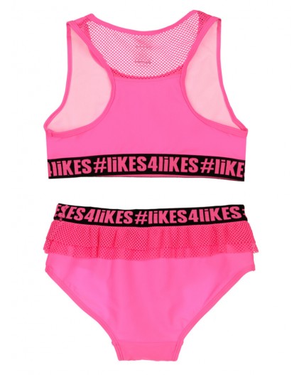 Купальник раздельный для девочки фуксия