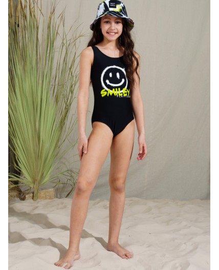 Купальник трикотажный для девочек черный