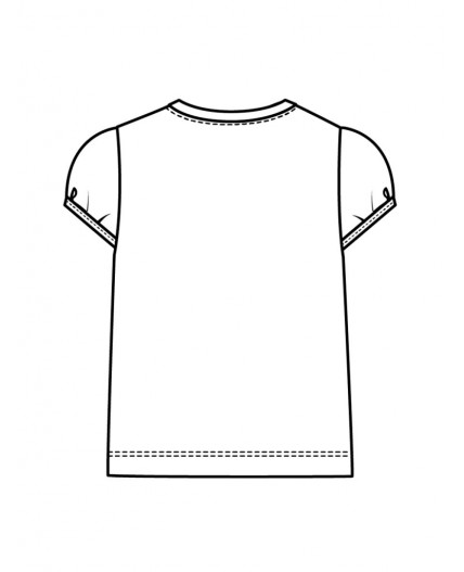 Фуфайка трикотажная для девочек (футболка) белый