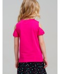 Фуфайка трикотажная для девочек (футболка) ярко-розовый