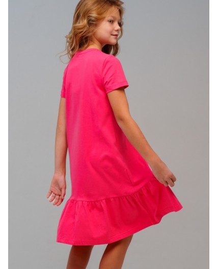 Сорочка ночная трикотажная для девочек красный