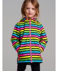 Куртка текстильная с полиуретановым покрытием для девочек (ветровка) разноцветный