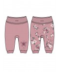 Брюки детские трикотажные для девочек, 2 пары в комплекте розовый