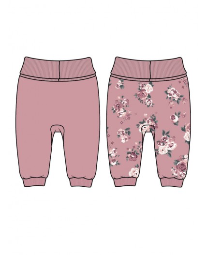Брюки детские трикотажные для девочек, 2 пары в комплекте розовый