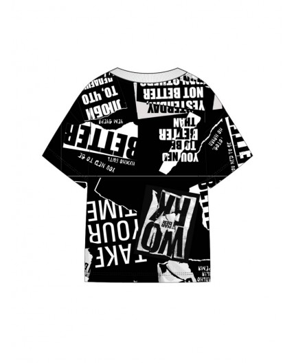 Фуфайка трикотажная для мальчиков (футболка) черный