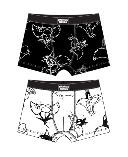 Трусы трикотажные для мальчиков - боксеры, 2 шт в комплекте черный,белый