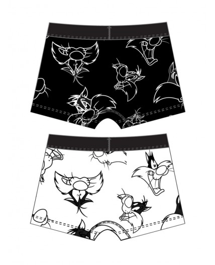 Трусы трикотажные для мальчиков - боксеры, 2 шт в комплекте черный,белый