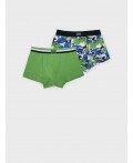Трусы трикотажные для мальчиков - боксеры, 2 шт в комплекте разноцветный