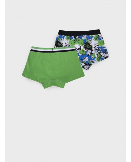 Трусы трикотажные для мальчиков - боксеры, 2 шт в комплекте разноцветный