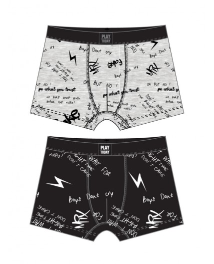 Трусы трикотажные для мальчиков - боксеры, 2 шт в комплекте серый,черный