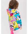 Куртка детская текстильная с полиуретановым покрытием для девочек (ветровка) разноцветный