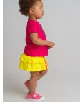 Юбка-шорты трикотажная для девочки жёлтый