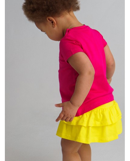 Юбка-шорты трикотажная для девочки жёлтый