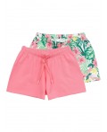 Шорты трикотажные, 2 шт. в комплекте для девочки разноцветный