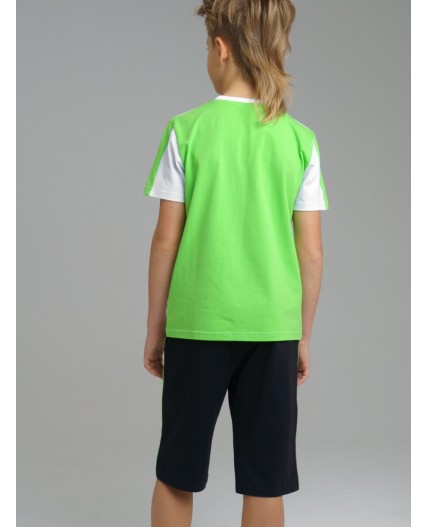 Комплект: футболка, шорты для мальчика белый,зеленый,черный
