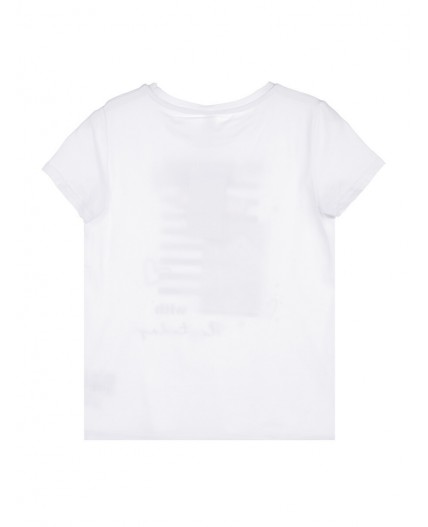 Футболка для девочки белый,разноцветный