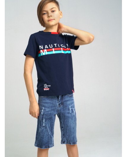 Футболка для мальчика тёмно-синий