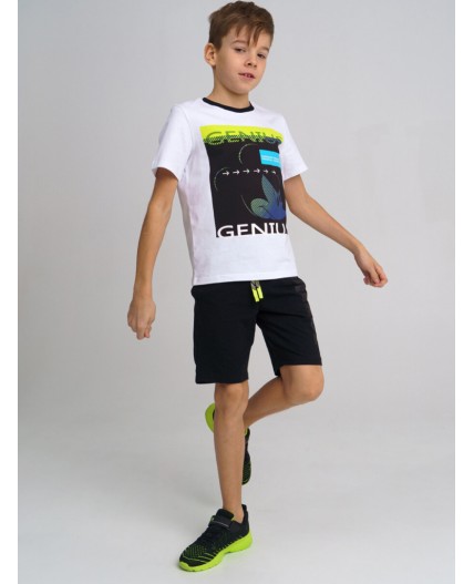 Шорты трикотажные для мальчика, 2 шт. в комплекте черный,светло-зеленый