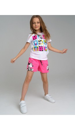 Шорты трикотажные для девочки фуксия