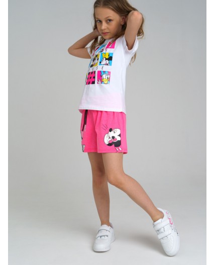 Шорты трикотажные для девочки фуксия