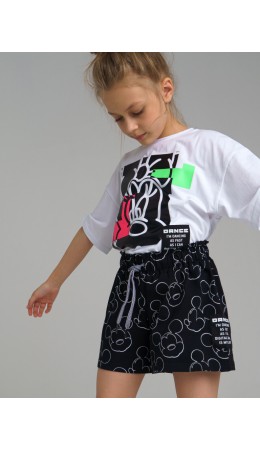 Шорты трикотажные для девочки черный