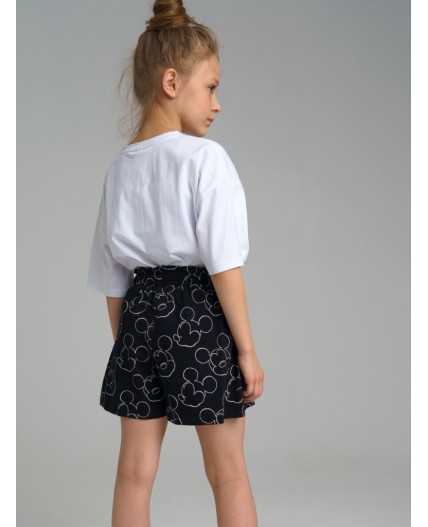 Шорты трикотажные для девочки черный