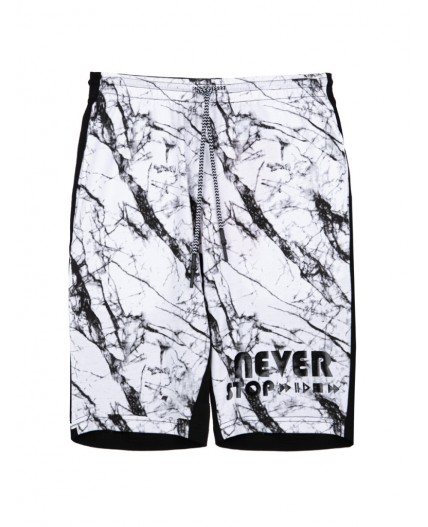 Шорты трикотажные для мальчика черный,белый