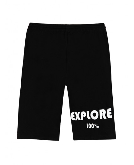 Шорты трикотажные для мальчика черный,белый