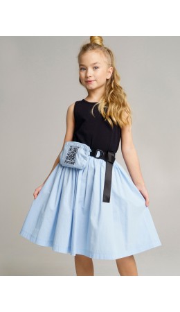 Юбка текстильная голубой