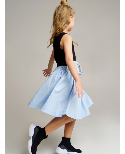 Юбка текстильная голубой