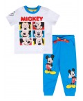 Комплект для мальчика с принтом Disney: футболка, брюки белый,синий