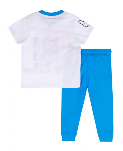 Комплект для мальчика с принтом Disney: футболка, брюки белый,синий
