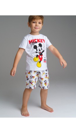 Пижама: футболка и шорты для мальчика Disney разноцветный