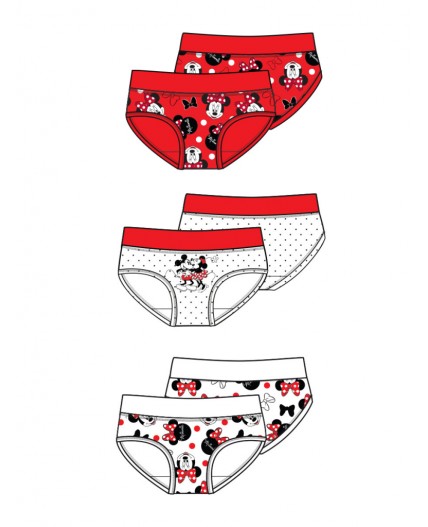 Трусы-слипы 3 шт. в комплекте белый,красный