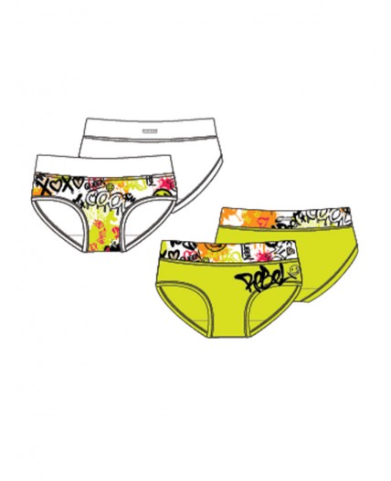 Трусы-слипы 2 шт. в комплекте разноцветный,светло-зеленый
