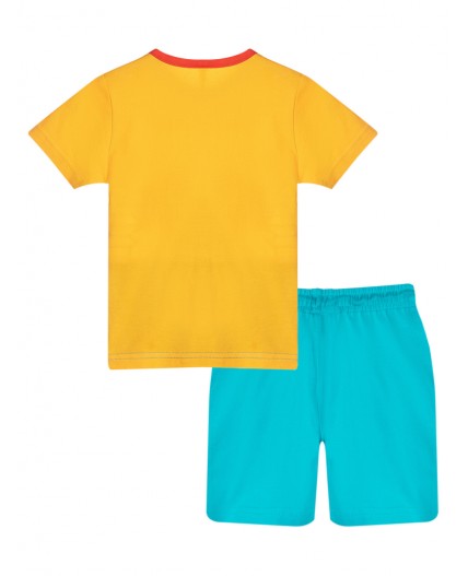 Комплект детский трикотажный для мальчиков: фуфайка (футболка), шорты разноцветный