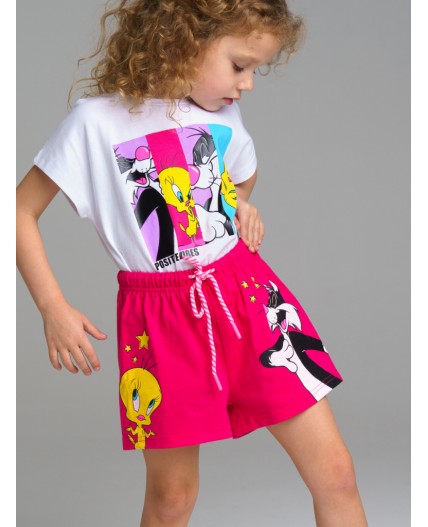 Шорты трикотажные для девочек, 2 шт в комплекте разноцветный