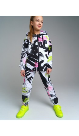 Толстовка трикотажная для девочек разноцветный