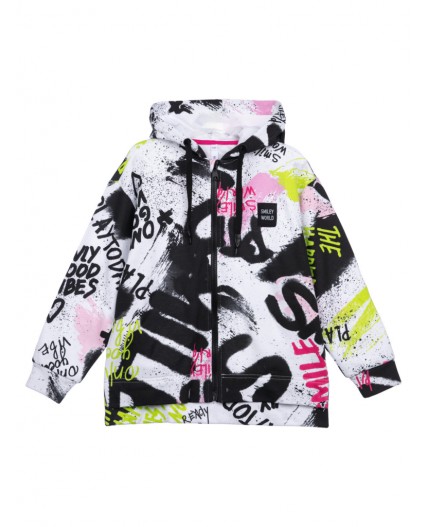 Толстовка трикотажная для девочек разноцветный