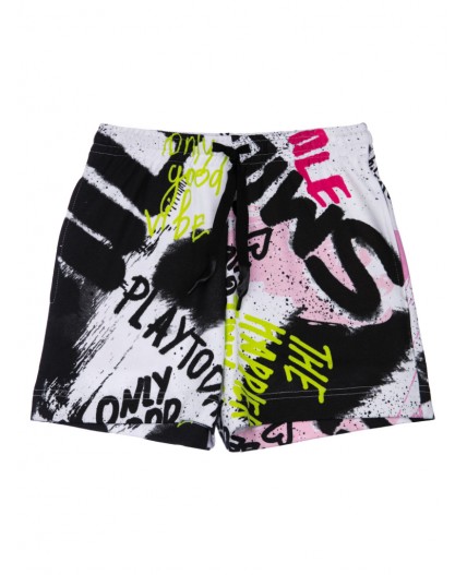 Шорты трикотажные для девочек разноцветный