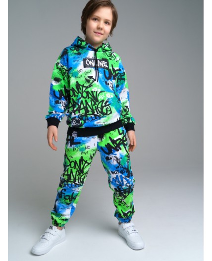 Брюки трикотажные для мальчиков разноцветный