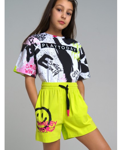 Шорты трикотажные для девочек светло-зеленый